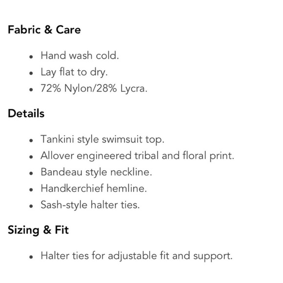 Kenneth Cole Reaction Tropic Bandeau Tankini top - Picture 5 of 8